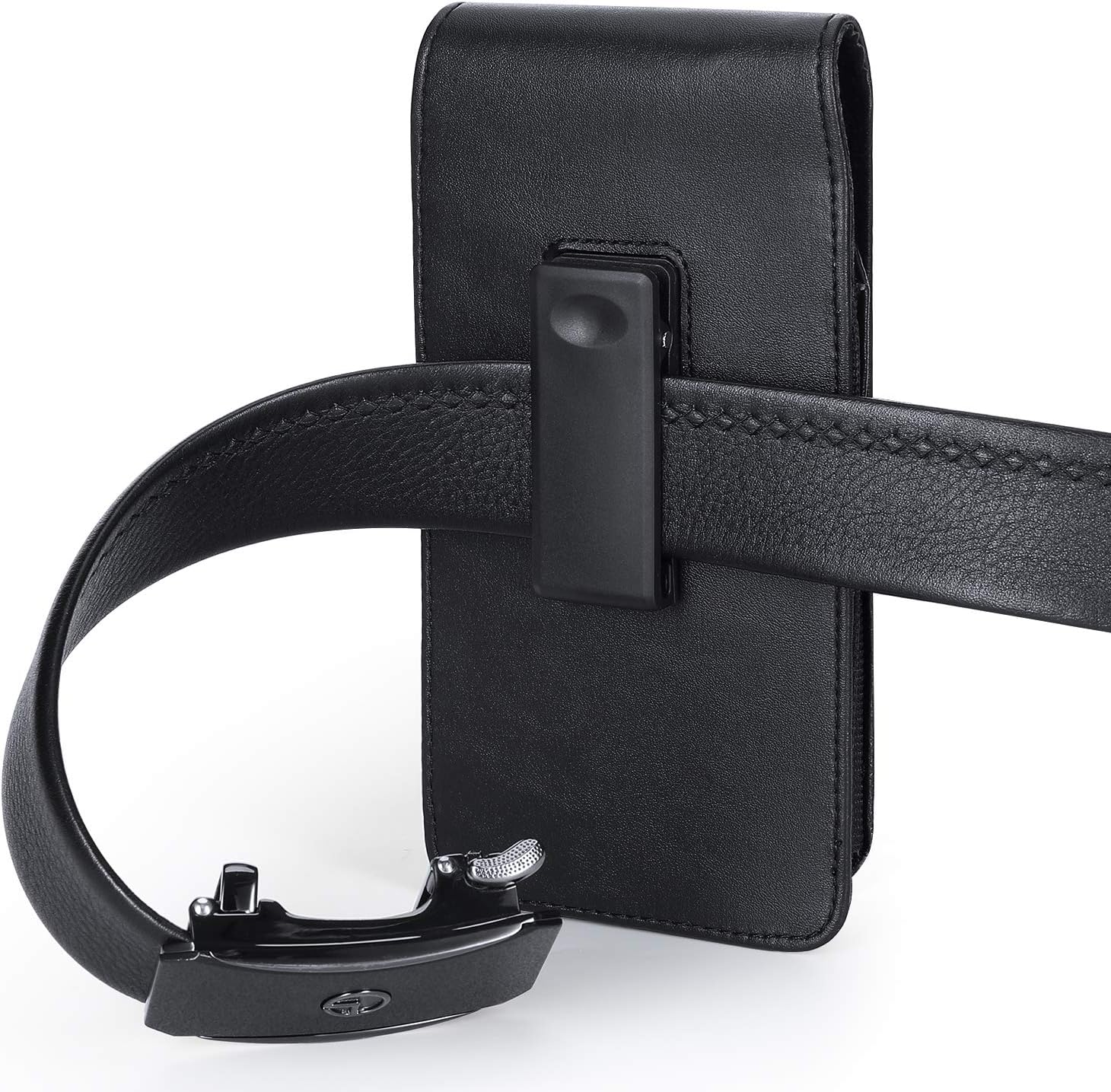 BECPLT Phone Holster for iPhone Air 17 Pro Max 16/15/14/13/12/11 Pro Max Leather Belt Case 360 Rotating Pouch Holster Belt Clip Case for iPhone Xs Max 8 Plus 7 Plus 6s+ 6+ Galaxy S25+ S24+ S23+ S22+ - Image 8