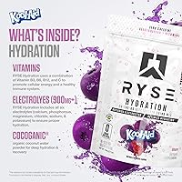 Vista 4 de RYSE Hydration - Paquetes de mezcla de electrolitos en polvo para bebidas – Kool-Aid Grape – electrolitos de espectro completo sin azúcar