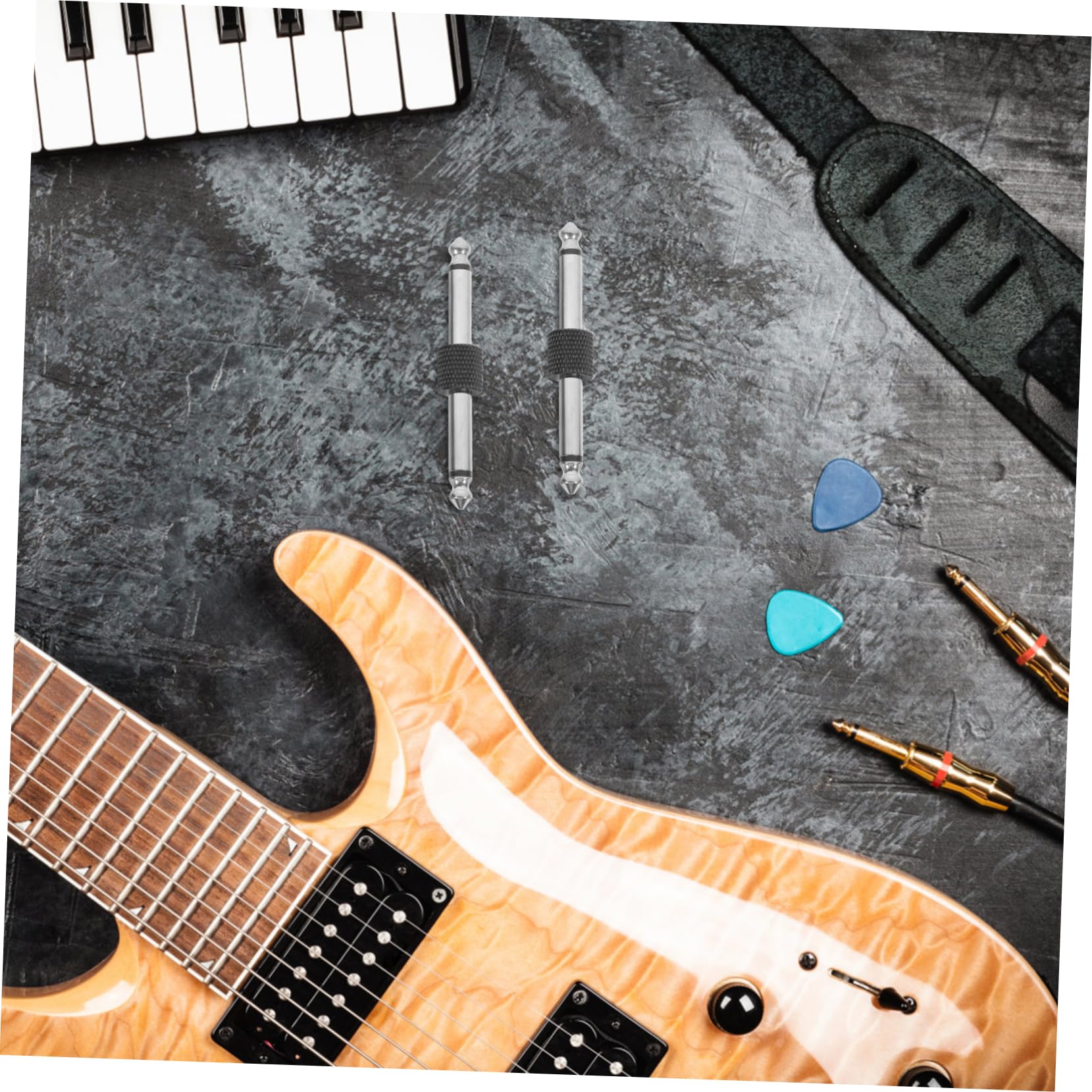15stücke Gitarren-pedal-connector Gerade Audioadapter Für Stabile Verbindungen Für Gitarren Und Elektronische Instrumente