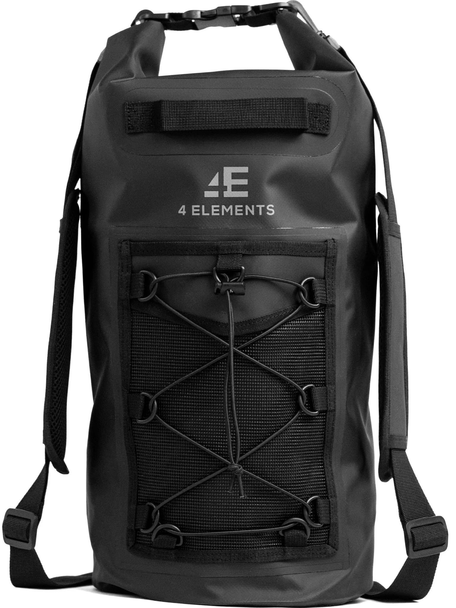 Telsa Uk Unisex Black 4 Elements - Waterproof Bag And Dry Bag Roll Top Waterproof Rucksack, Wet Bag & Hiking, Waters Sports Or Camping Bag, 20L Drybag (Black)
