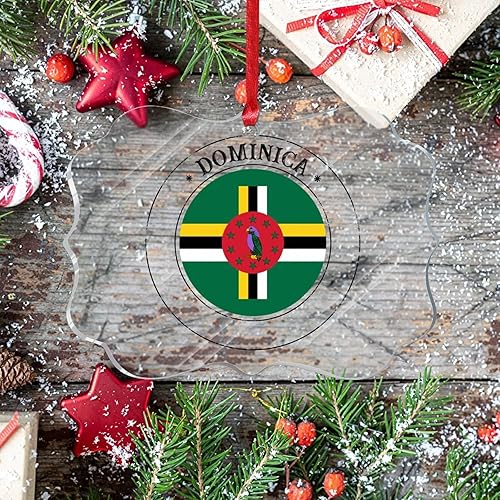 Vista 49 de Guatemala - Adornos acrílicos de Navidad, regalo de recuerdo de ciudad patriótica, adorno para árbol de Navidad, bandera nacional de Guatemala