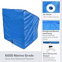 Vista 4 de SavvyCraft Cubierta impermeable para consola central de barco, cubierta de timón de poliéster de grado marino 600D de servicio pesado para consola