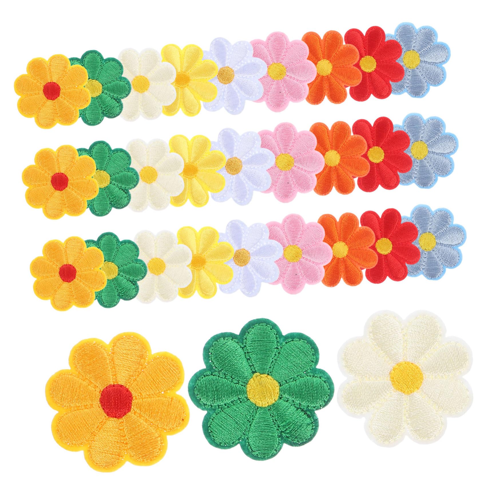 Tofficu 144stücke Blumen Patches Zum Aufnähen Und Aufbügeln Bunte Kleine Stoffflicken Für Kleidung Jeans Rucksäcke Und -projekte Dekorative Stoffaufnäher Mit Hochwertiger
