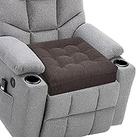 HAVARGO 20x20x5 Inch Thick Recliner Cushion for Elderly - Patented Dual-Layer Soft Booster Seat Pad with Anti-Slip Bottom, Taupe