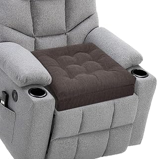 HAVARGO 20x20x5 Inch Thick Recliner Cushion for Elderly - Patented Dual-Layer Soft Booster Seat Pad with Anti-Slip Bottom, Taupe