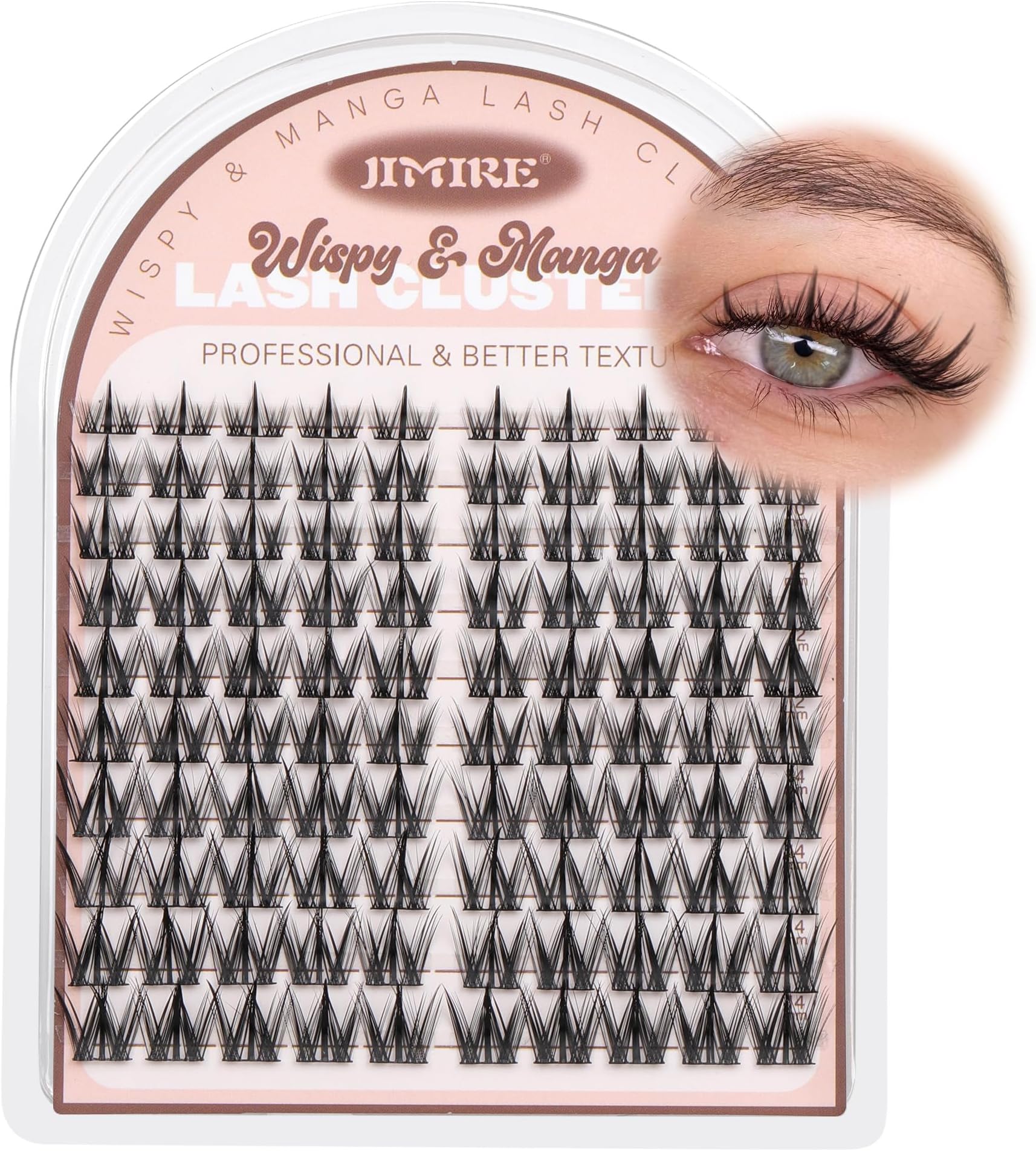 – JIMIRE Manga Cluster Lashes Natural Look Anime Individual Eyelashes Cute 8-14MM Wispy Manhua Lash Clusters with Spiky 110 Pcs Manga Lashes Individual Cluster with Thin Band