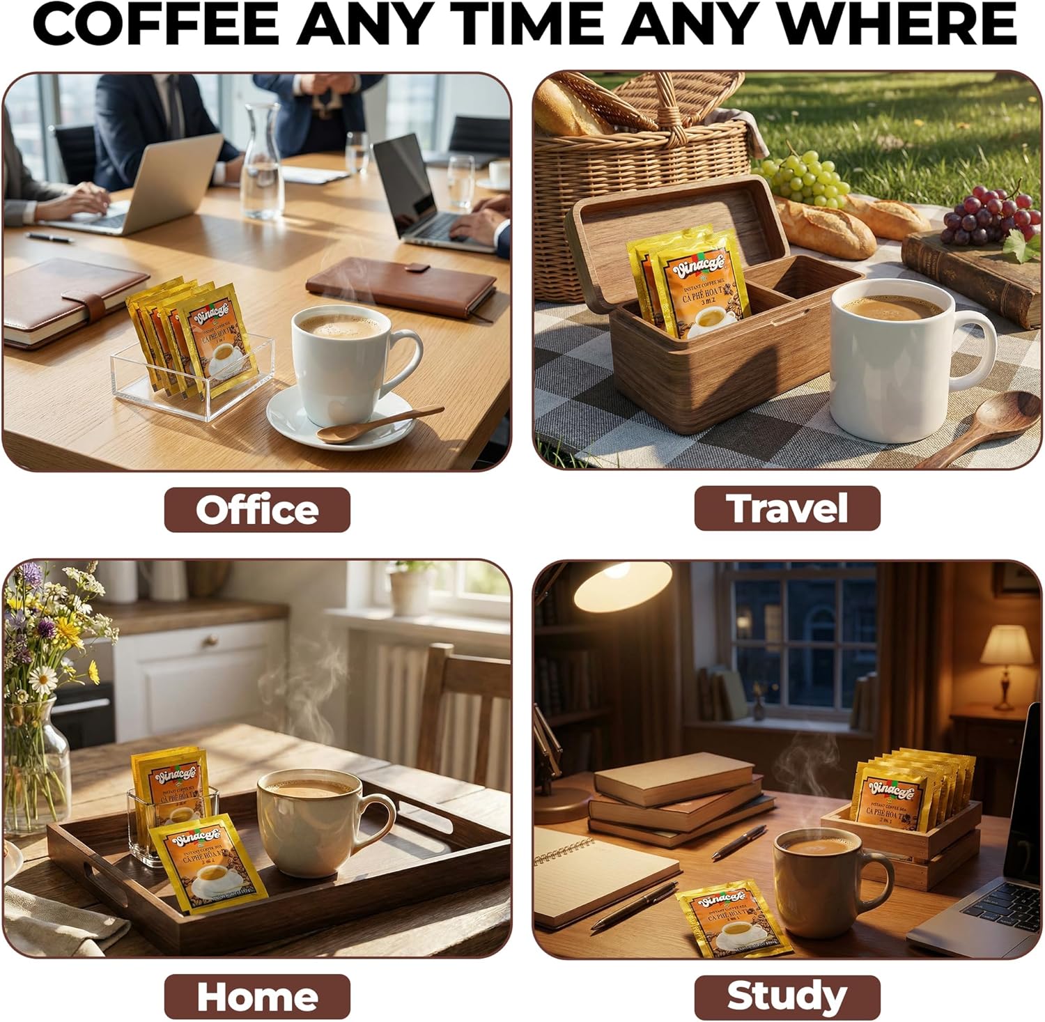 Instant Coffee Paets 1 Authentic Vietnese Taste, Balanced