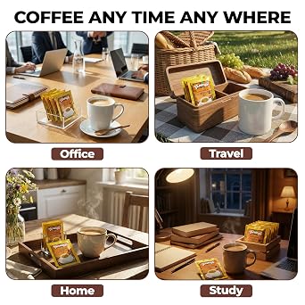 Vinacafe Instant Coffee Packets 3 in 1 Authentic Vietnamese Taste, Balanced Medium Roast Coffee Mix for Quick Preparation at Home, Office or Travel, Single Serve Sachets (Pack of 4 | 20 Sachets Per Bag)