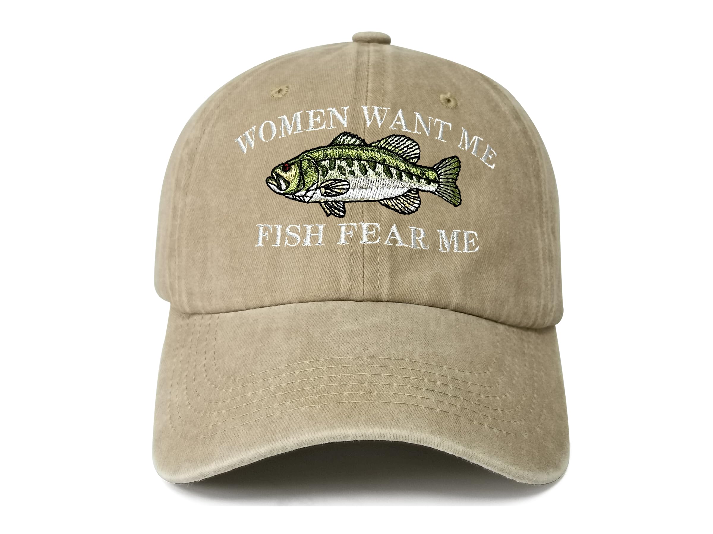 Fish Fear Me Women Want Me Embroidered Baseball Caps for Men Boy