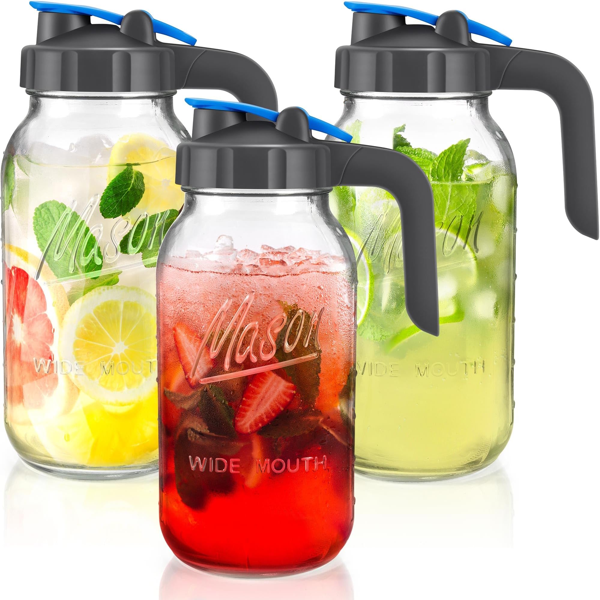 3pack 64oz pitchers with lids