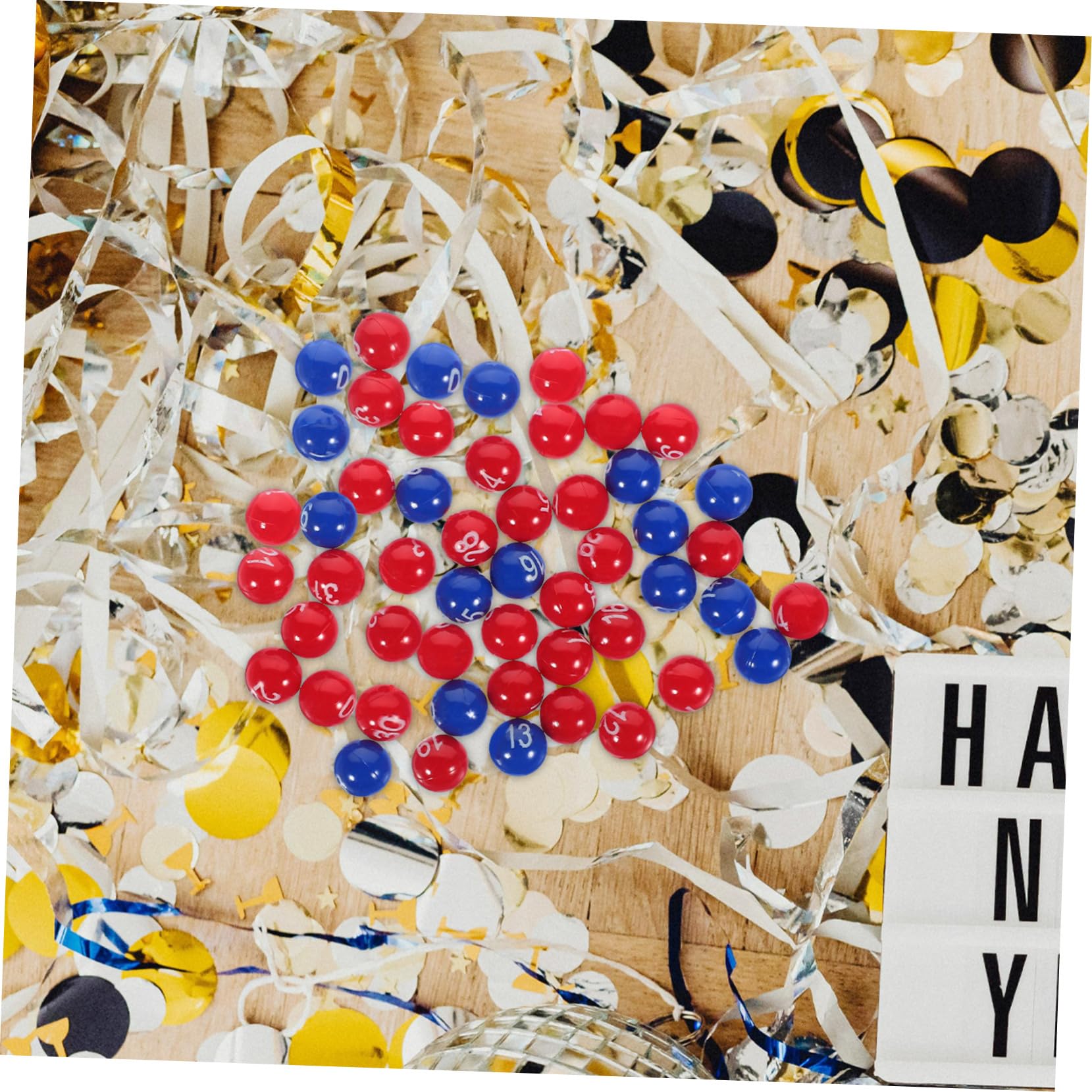 OFFSCH Number Balls for Home Party 1 Pack Plastic Raffle Balls Bright Numbers for Annual Meetings and Games