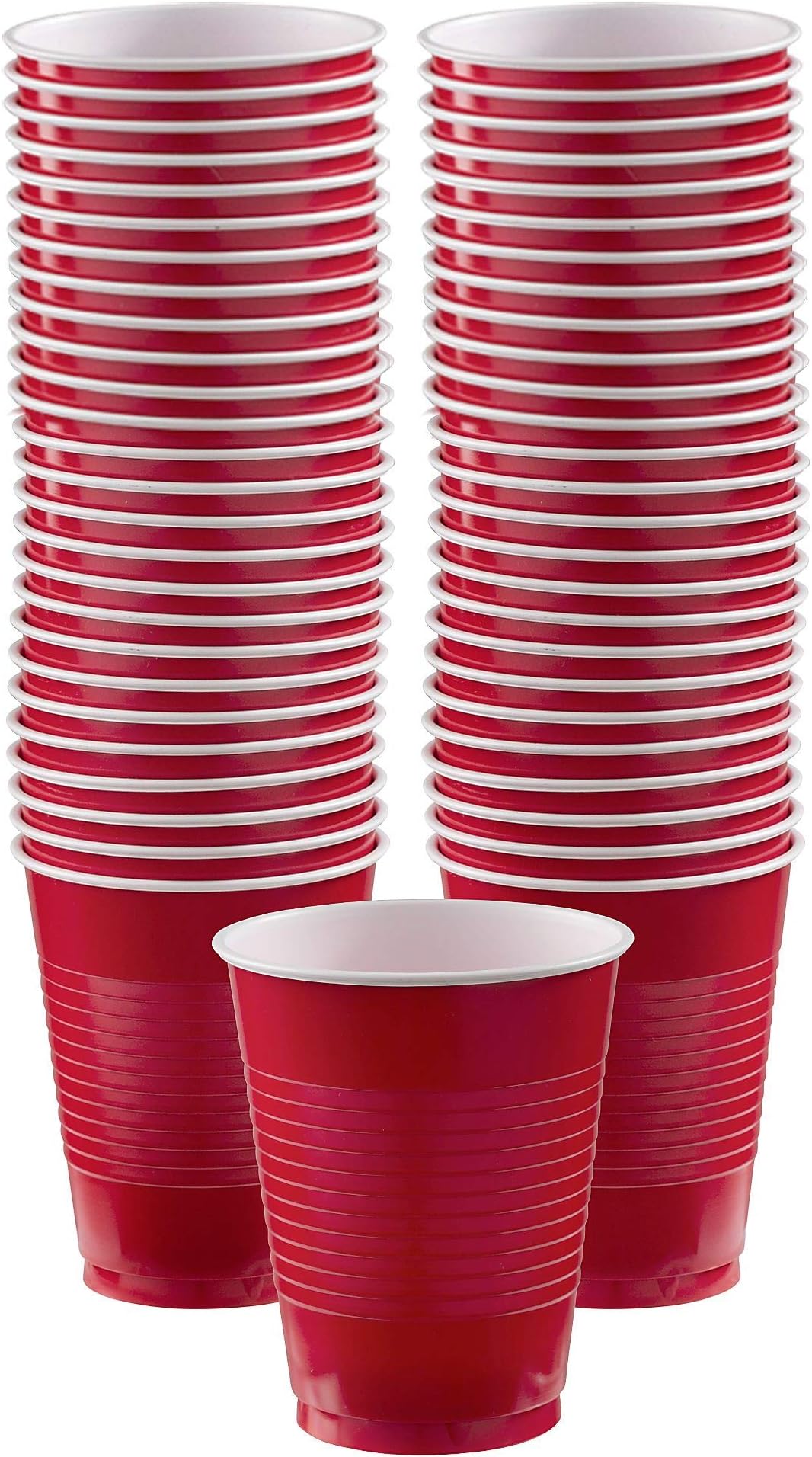 Apple Red Big Party Pack Plastic Cups - 18oz, 50Ct