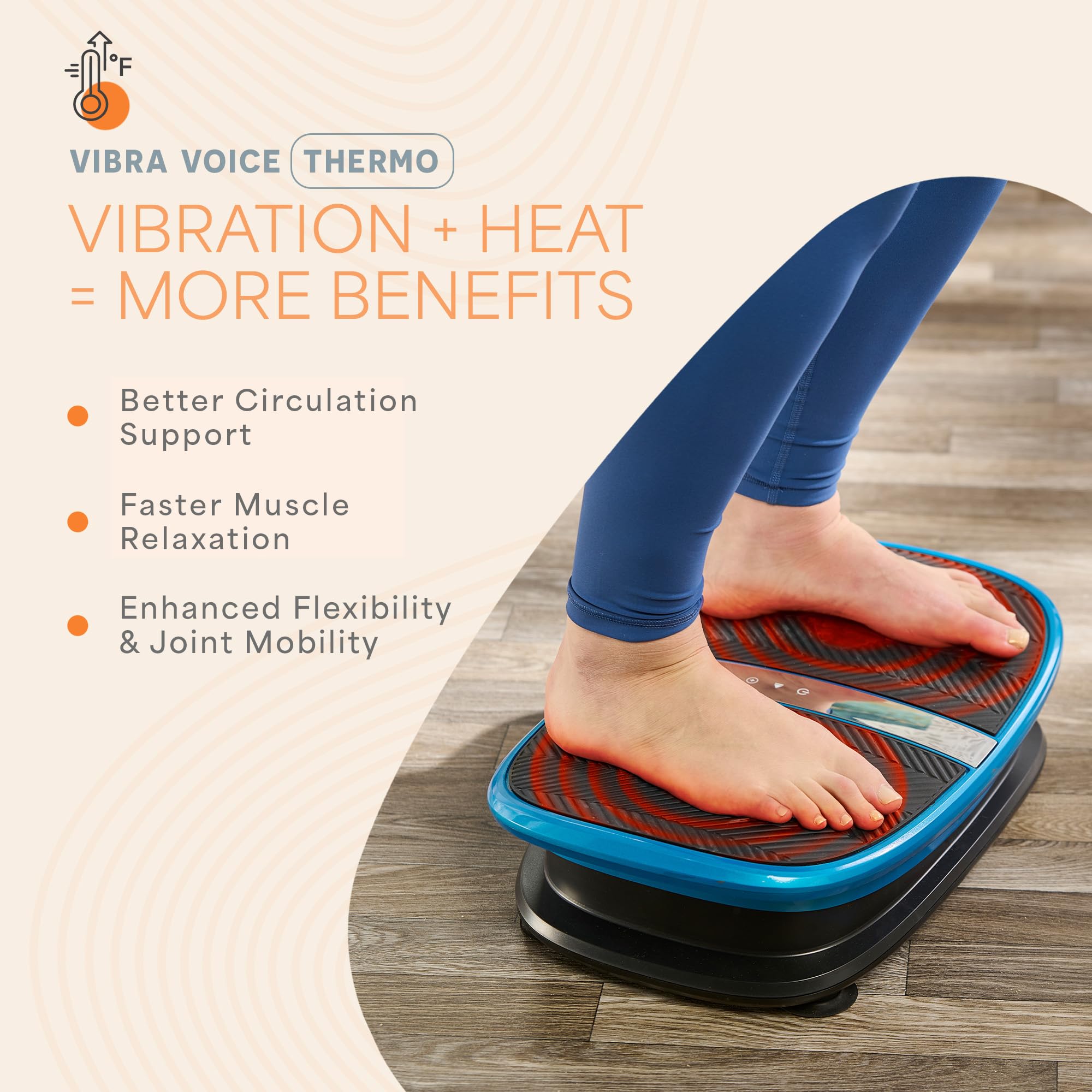 Lifepro - Placa vibratoria de Movimiento Vertical con Control de Voz para Drenaje linfático con Terapia de Calor - Plataforma Vibrante Curvada para relajación y recuperación Muscular