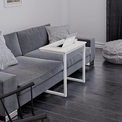 Miniatura 8 de Mesa auxiliar de sofá C con decoración de madera, bandeja de café, mesa auxiliar para aperitivos, soporte para computadora portátil, soporte para