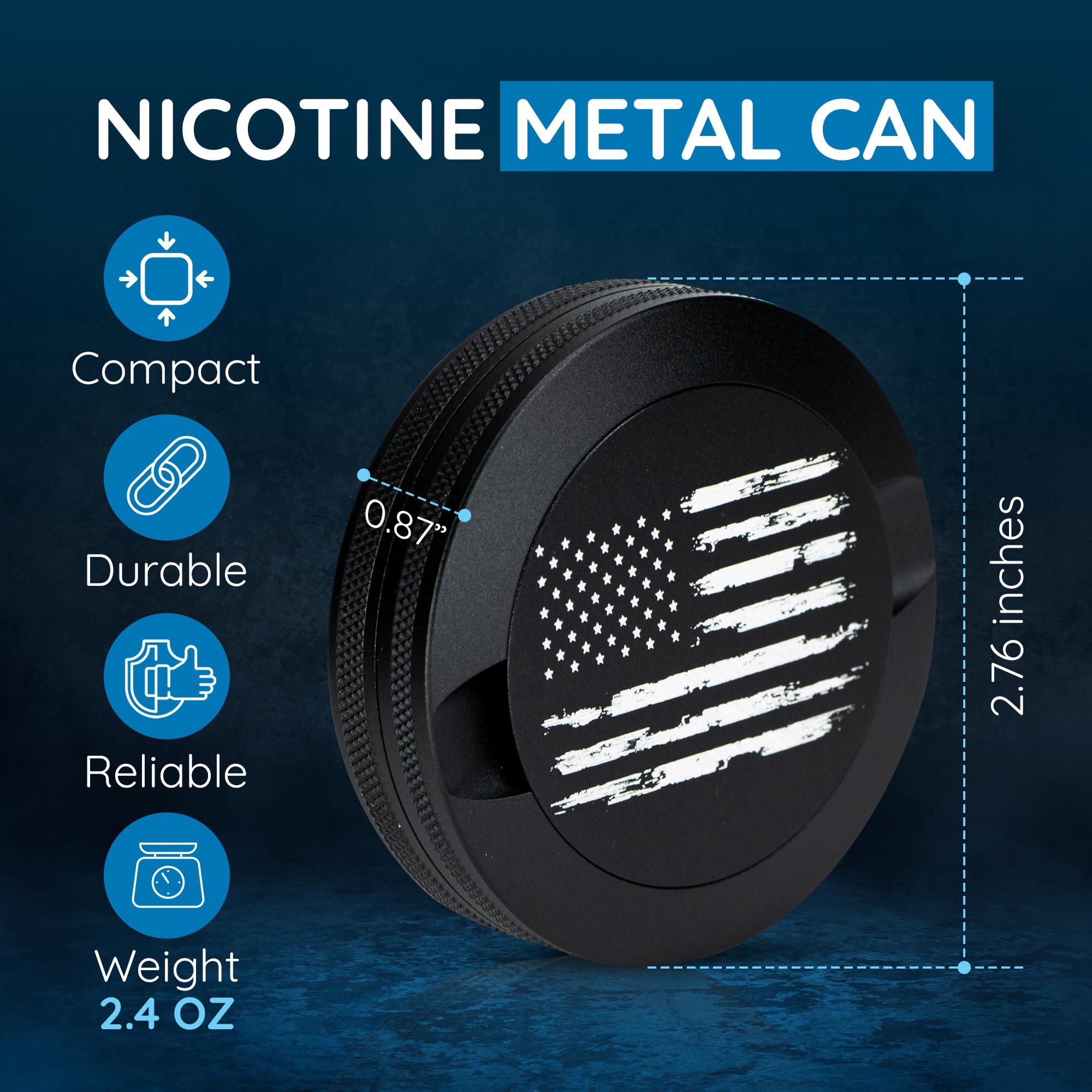 Amazon.com: Premium Pouch Container | Zyn Metal Can | Moisture