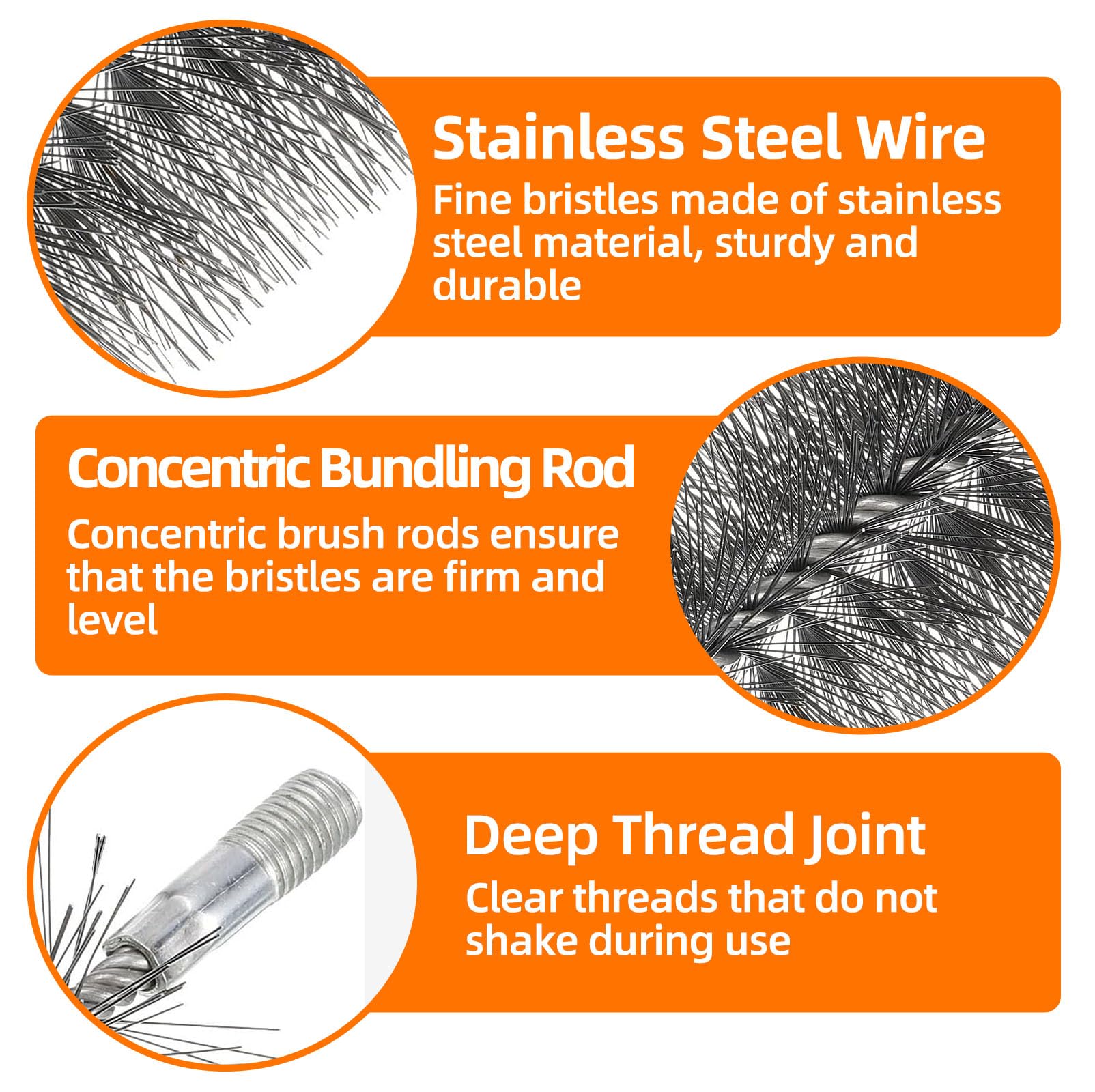 Cepillo para Tubos de Estufa, Deshollinador de Chimeneas, 30/50/80/150mm Chimney Brush and 1m Pipe Ideal para Limpiar Tuberías y Eliminar óxido