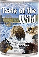 Taste of the Wild Pacific Stream Grain-Free Salmon Wet Dog Food in Gravy, 13.2 oz Cans, 12-Pack