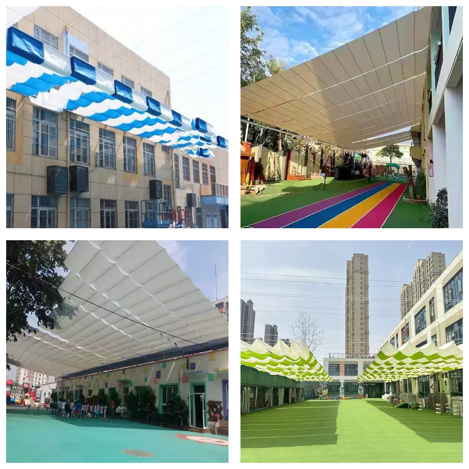 Ausziehbares Wellen-Sonnensegel 3 x 3 m Nach Maß Wetterfest Verstellbar Schattenabdeckung Uv-Schutz & Reißfest für Markise Terrasse Deck Hof Veranda Pavillon, Hellgrau