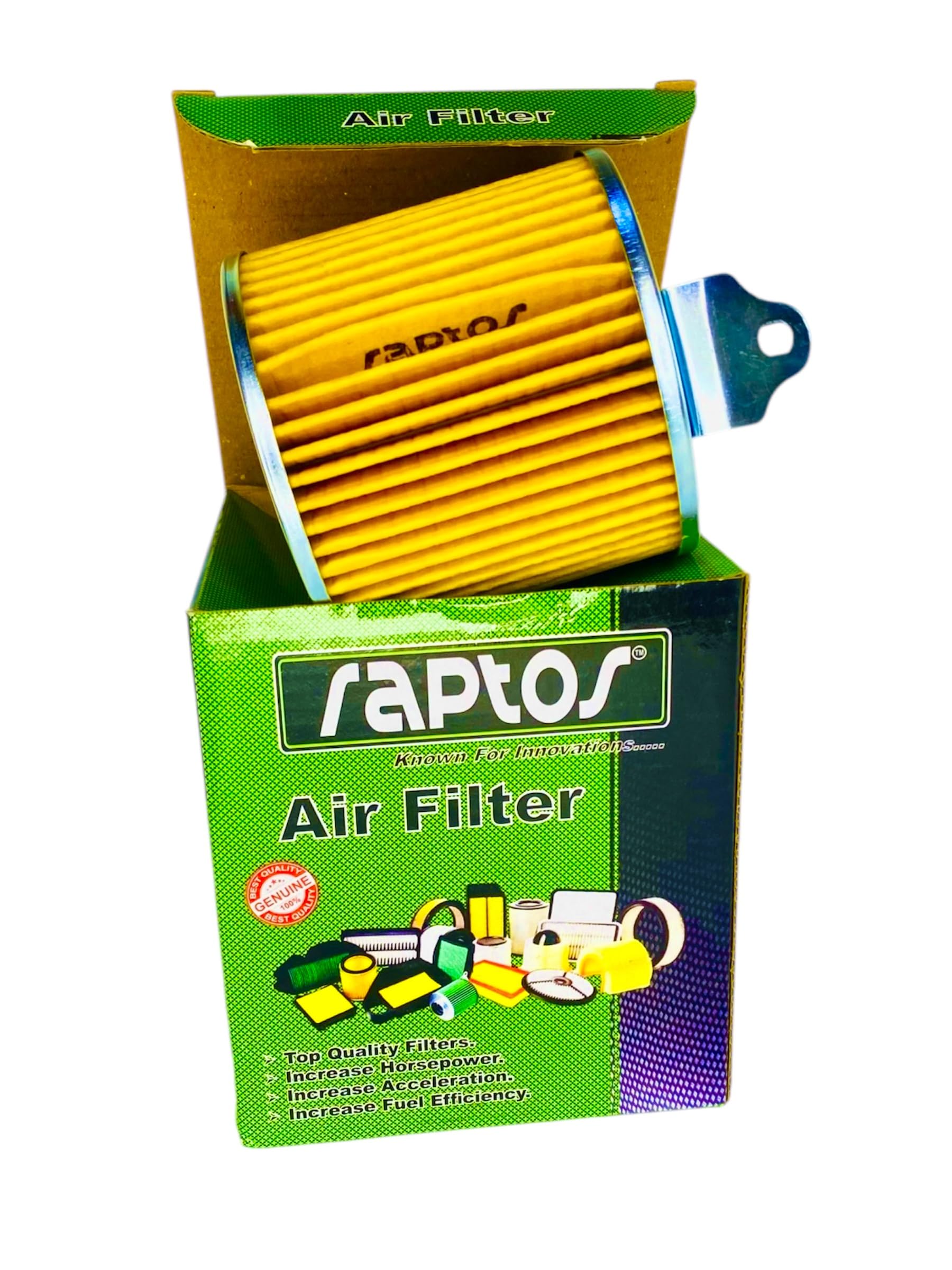 Raptos Performance Air Filter for Honda Activa Old Model, High-Flow Replacement Filter, Yellow-image-6