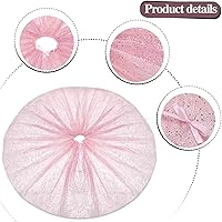 Vista 3 de Skylety Falda de árbol para el día de San Valentín de 48 pulgadas, con volantes, de tul y lentejuelas redondas con purpurina de doble capa, falda