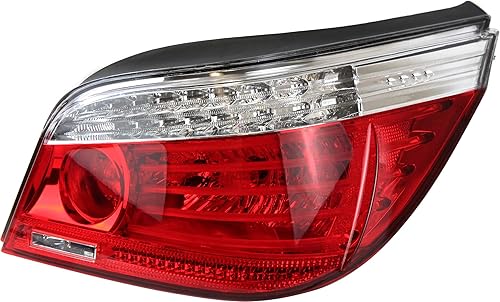 Evan-Fischer - Conjunto de luz trasera compatible con BMW 528i 2008-2010 de 3-08 Sedan lado del pasajero