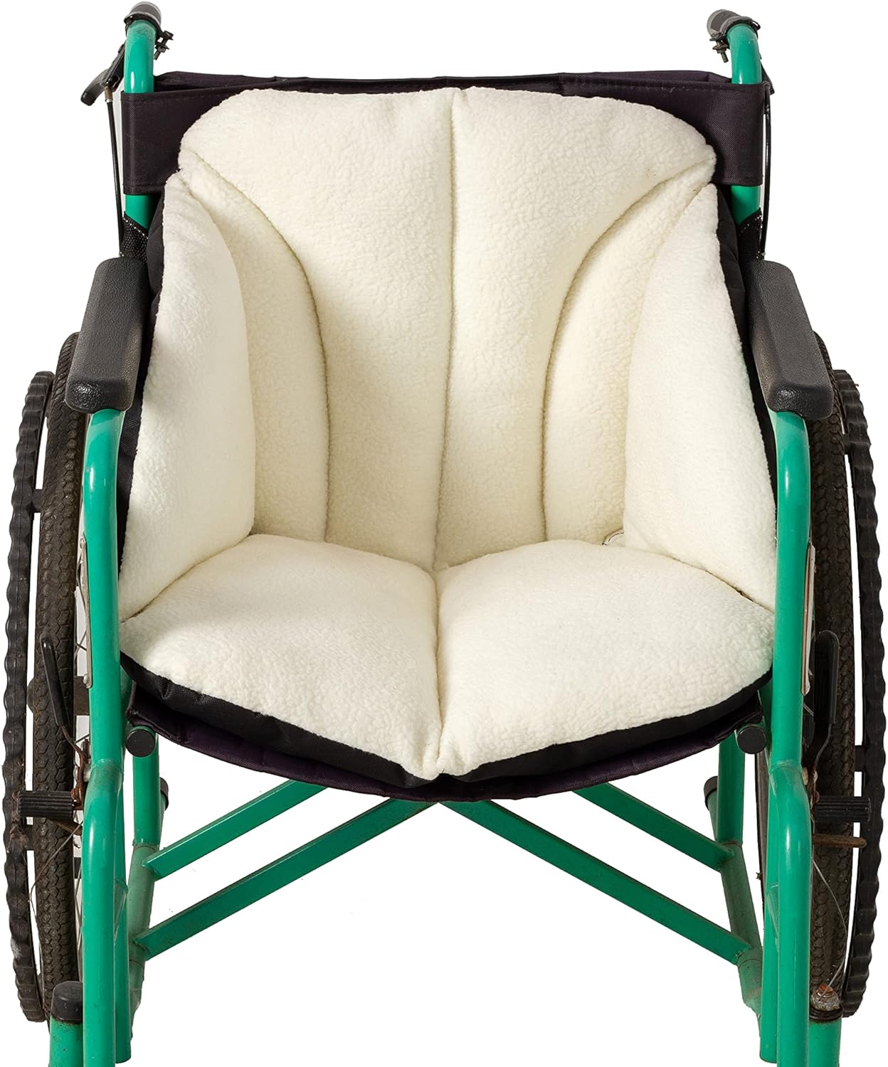 Comfort Wheelchair Cushion & Pad,Wheelchair Accessory . Wheelchair Fleece Reversible Cushion,Non- Slip Chair Cushion. (White) : Health & Household