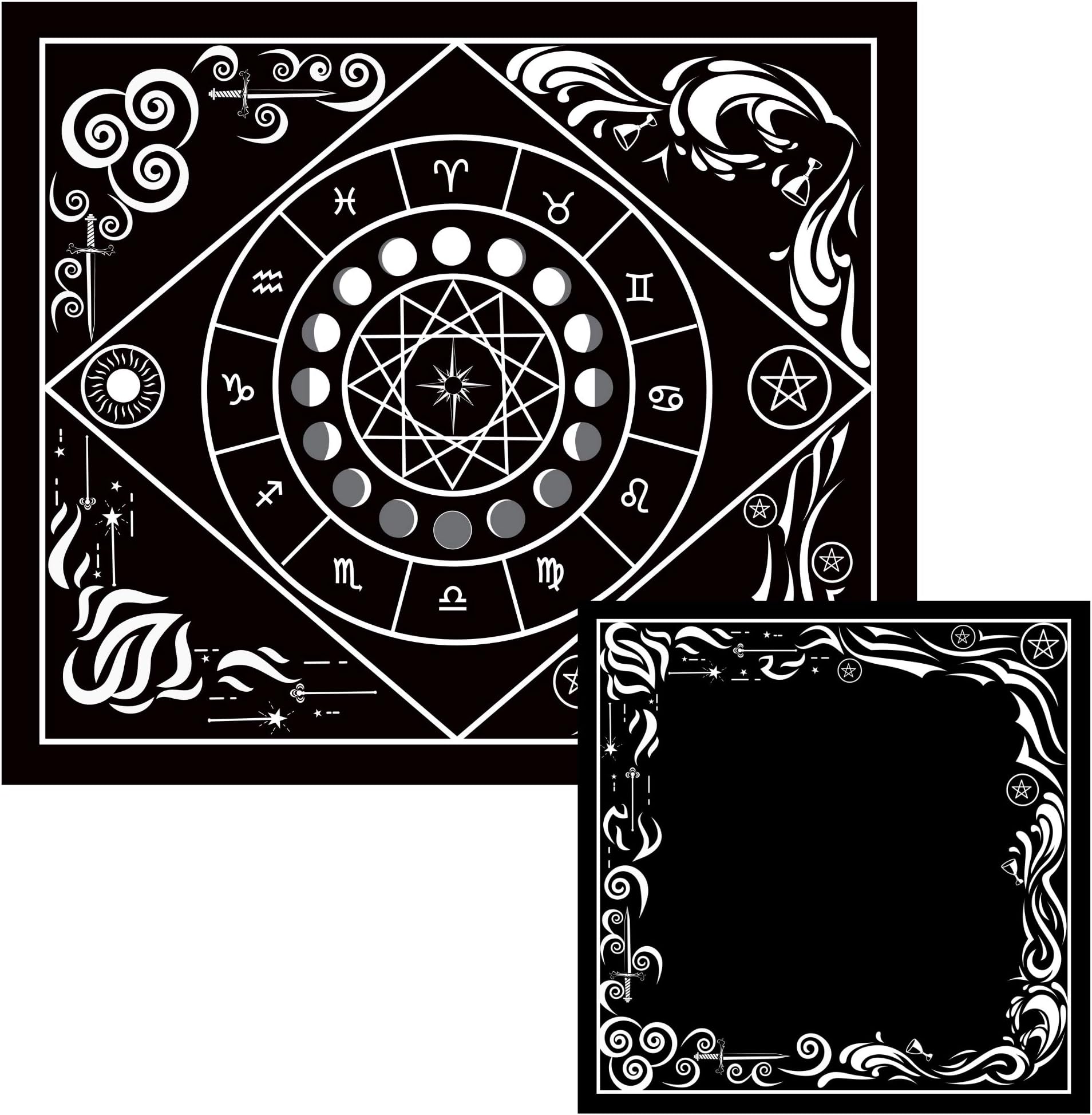 Tarot Cloth and Moon Tapestry Bundle