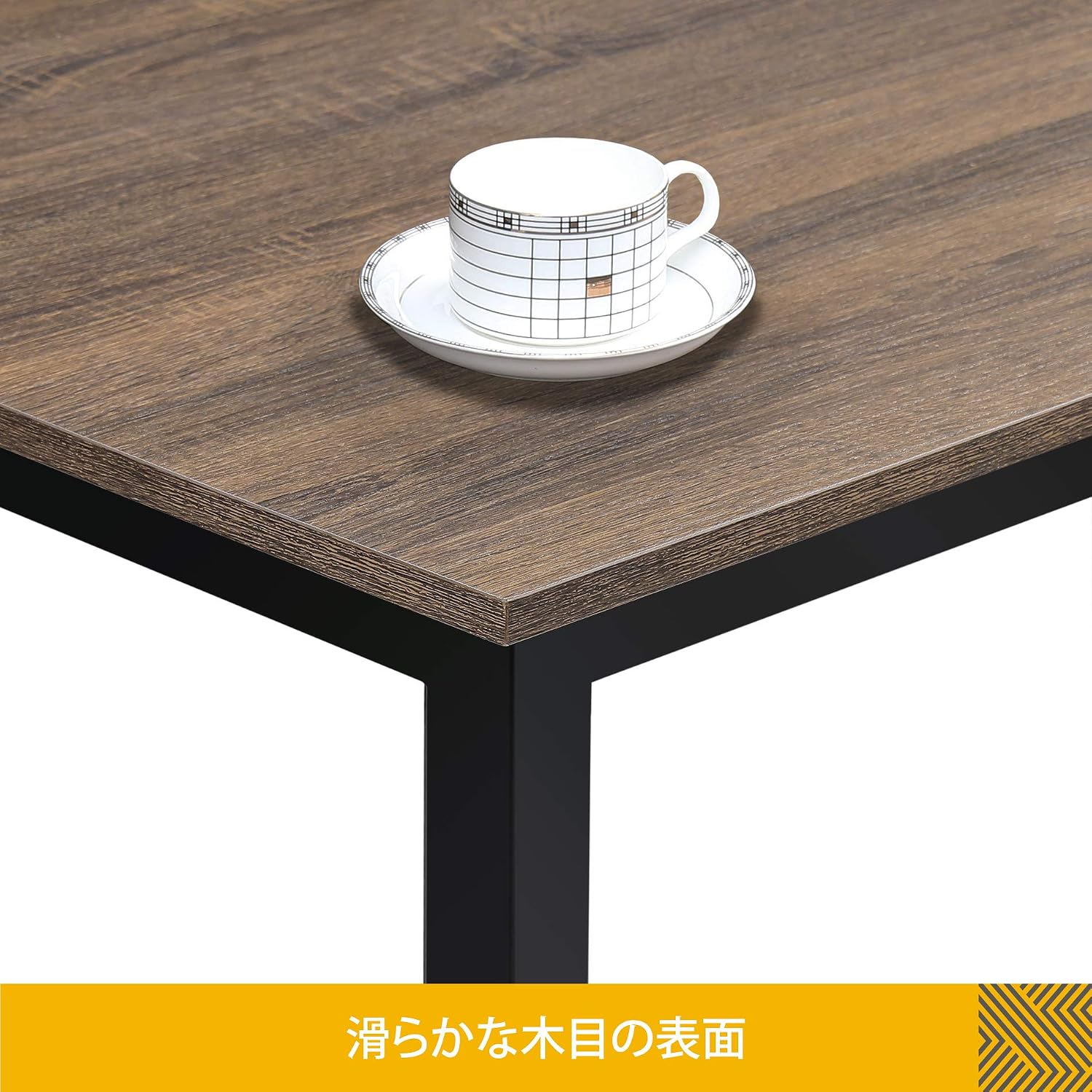 HOMURY 3 Piece Dining Table Set with Two Stools, Compact Kitchen Table for Kitchen, Dining Room, Dinette, Breakfast Nook, Industrial Brown