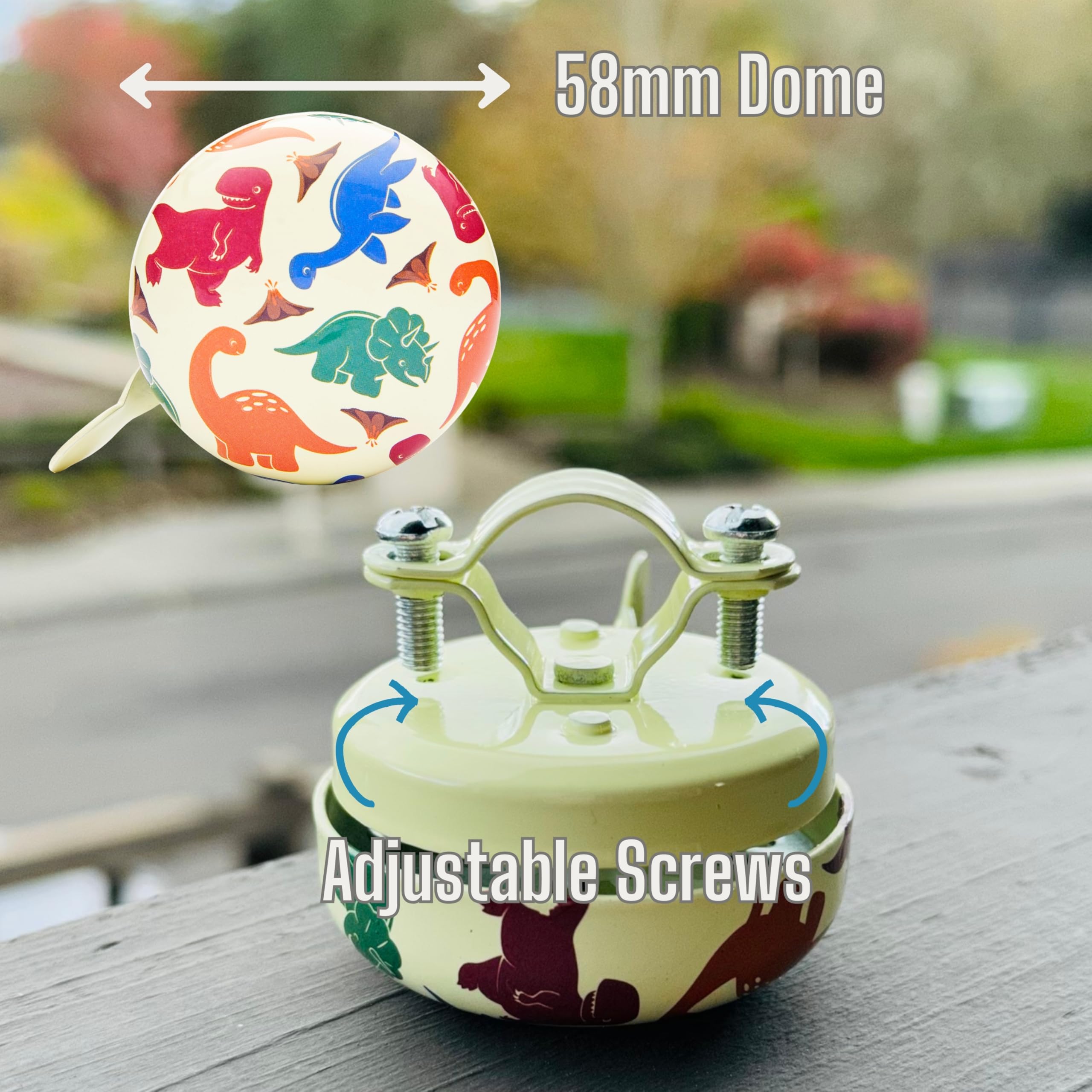 Simpatico campanello per bicicletta con suono forte e chiaro, campanello per bici per adulti e bambini, resistente campanello per bici, scooter, biciclette per bambini e accessori da ciclismo Cute