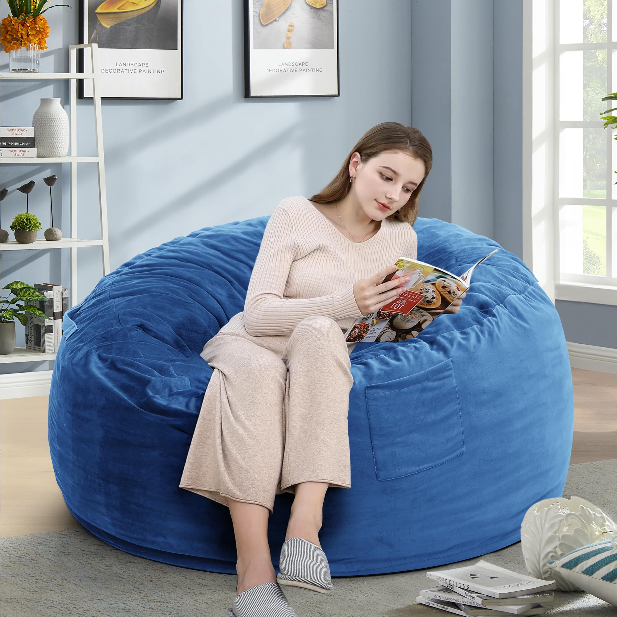 Amazon.com: Kromax Large 4' Bean Bag Chair for Kids, Teens, Adults