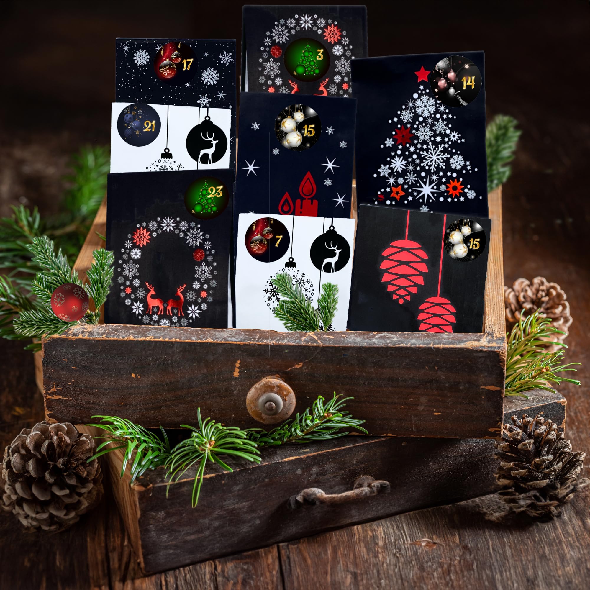 Papierdrachen Calendrier Du Ramadan à Remplir, à Faire Soi-même, Avec Sacs En Papier Kraft Imprimés, 30 Sacs Cadeaux à Poser Et Décorer, Eid Mubarak, Réutilisables