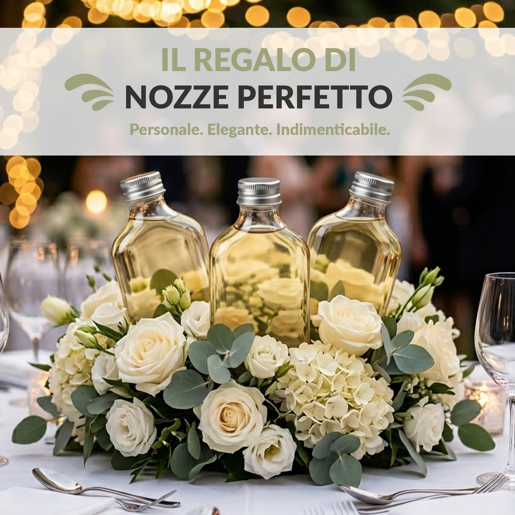 20 Fiaschette Vetro 200ml – Bottiglie Vetro 200 ml Piccole con Tappo a Vite – Bottigliette Trasparente Cristallo