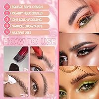 Vista 5 de 2 brochas multifunción para cejas que hacen que el cabello se parezca a trazos en absoluto, cepillo de contorno de cejas corrector de cejas