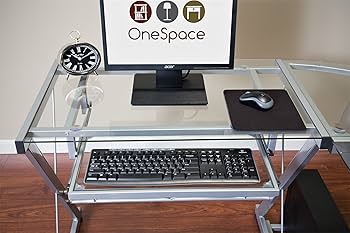 Amazon.co.jp: OneSpace ウルトラモダンガラス L字デスク