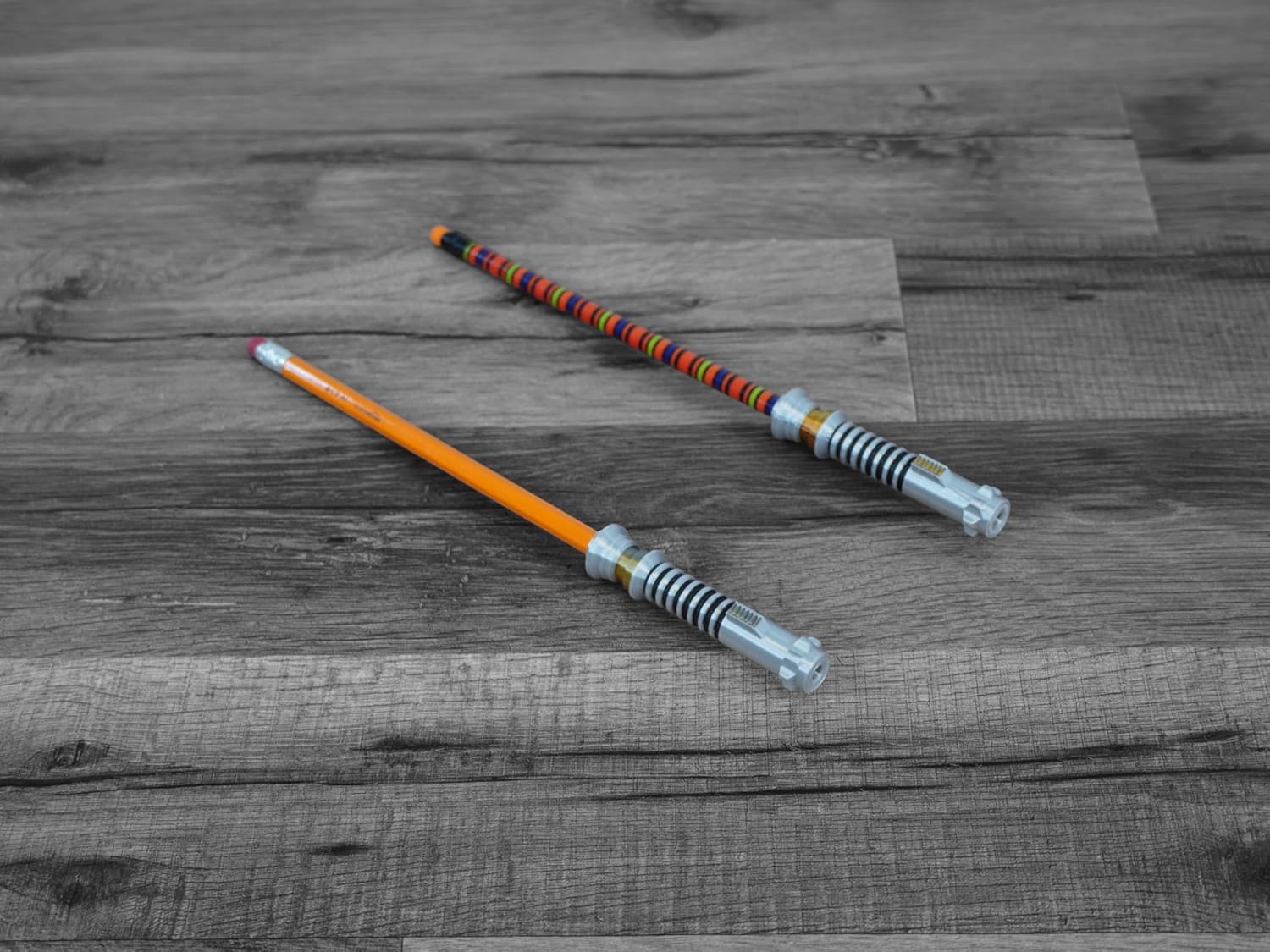 Light Saber Pencil Caps (2-Pack) – Fits Standard Pencils, Fun Lightsaber Accessories for Kids & Adults, Eco-Friendly, Durable, Made in USA – Great for School, Party Favors, Gifts