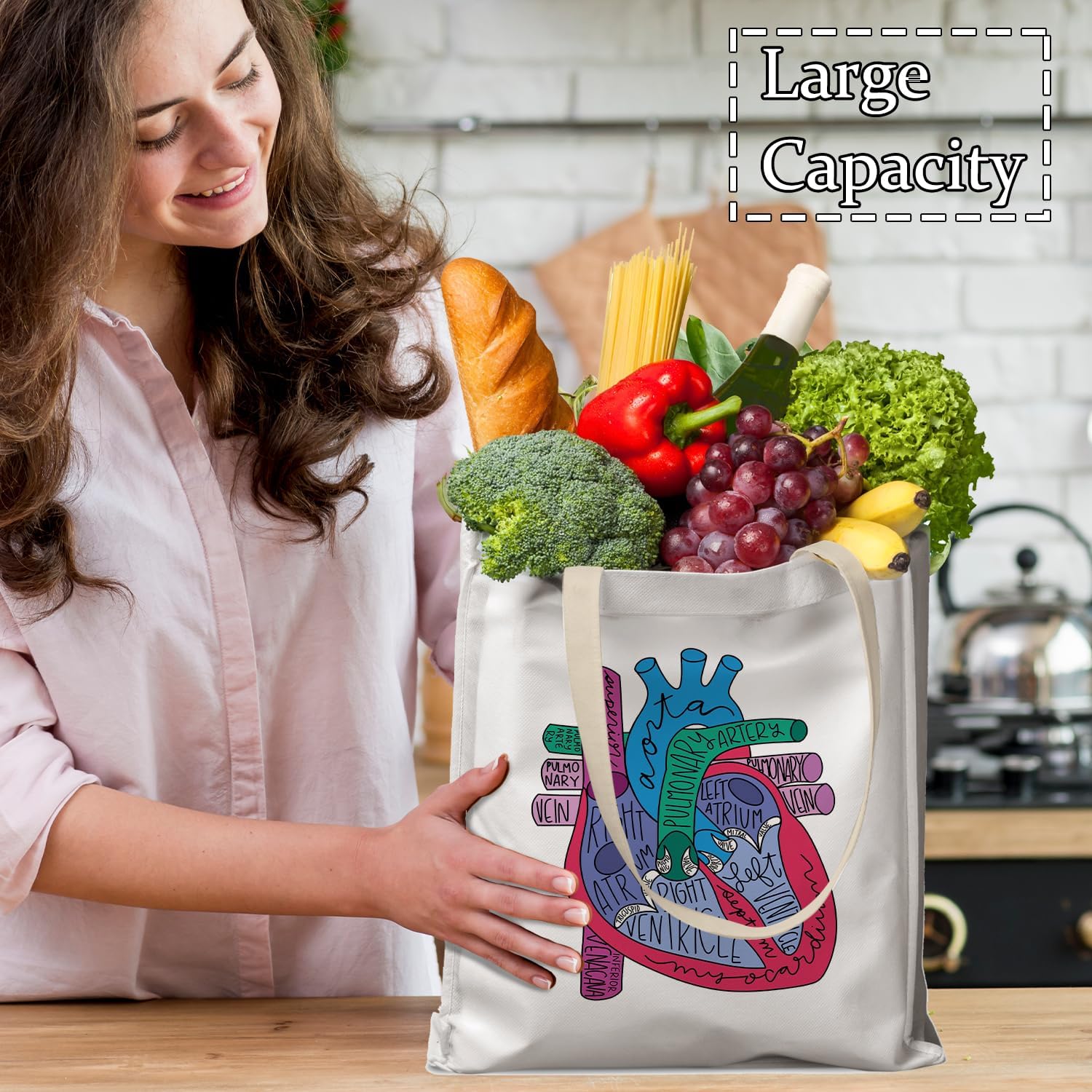 Nurse Tote Bag, Nurse Gifts Canvas Tote Bags for Women, Nurses Week Gifts, Nursing Reusable Grocery Shopping Bags image 4