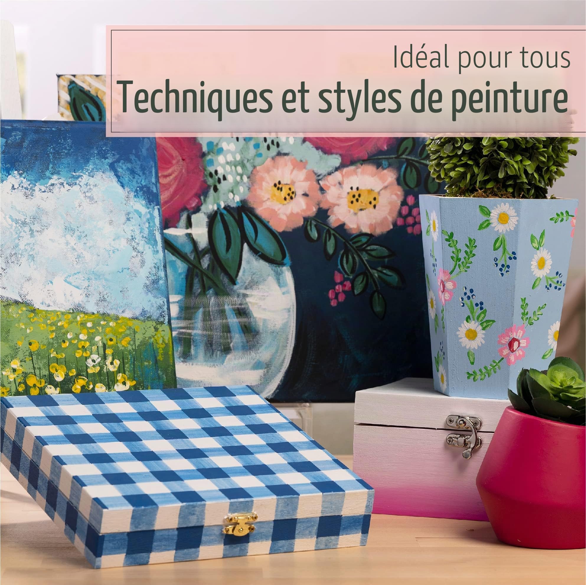 Folk Art Peinture Acrylique en Couleurs Assorties (56,7 Gram), Promofai Meilleures Ventes Couleurs I (18-Pack)