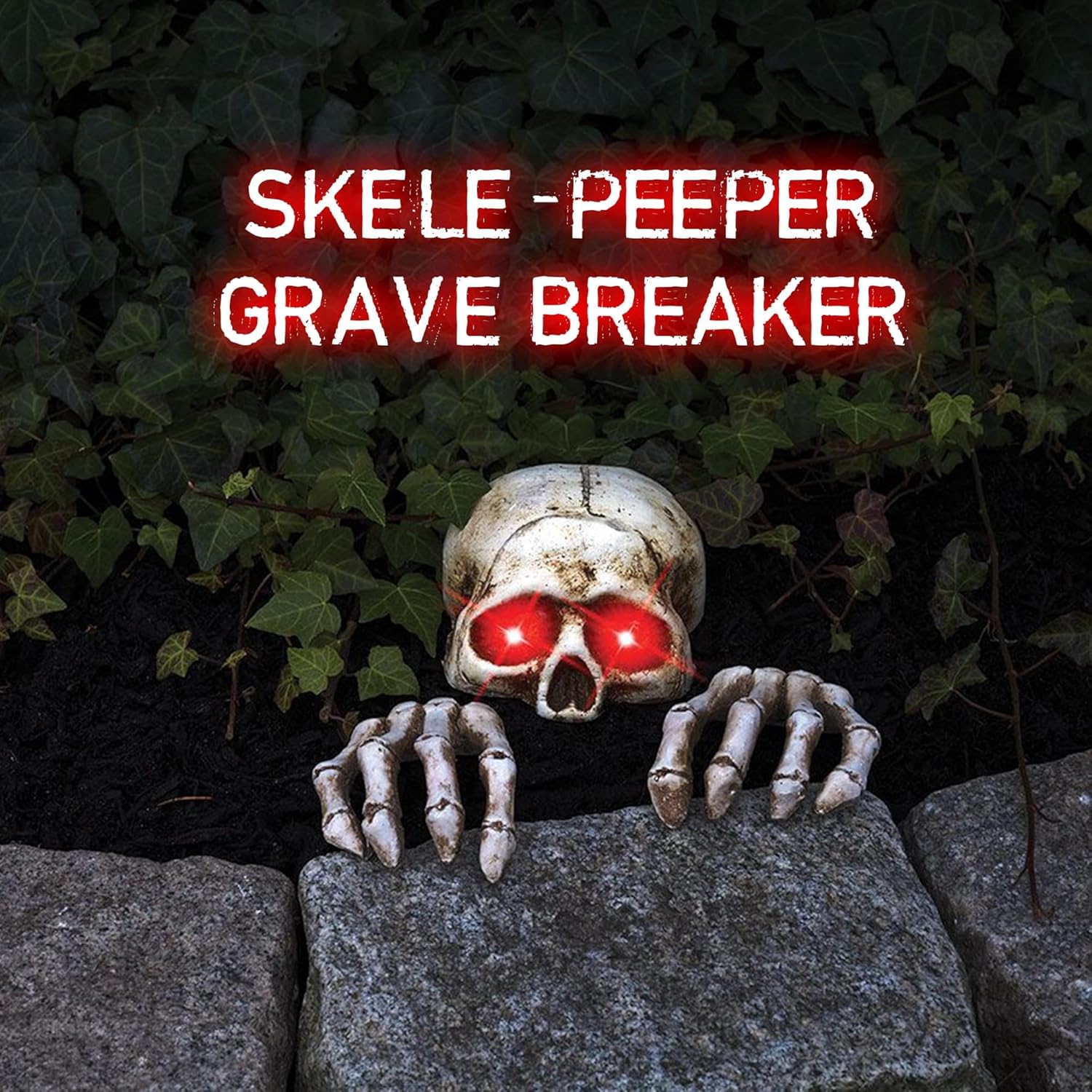 Fun World LITE UP Skeleton Grave