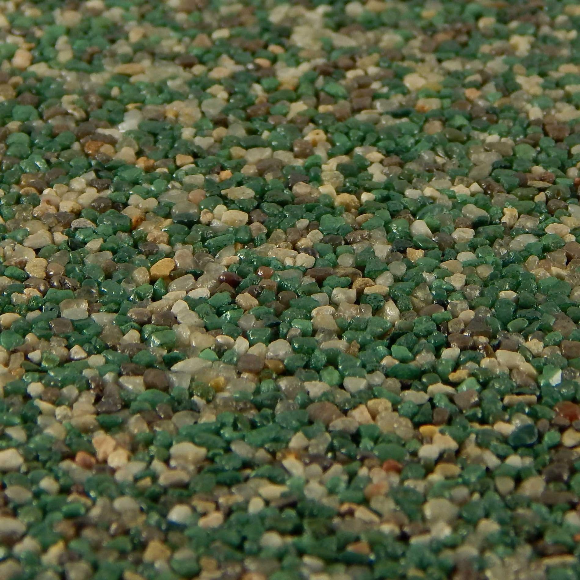 Terralith Buntsteinputz 14kg in grün-beige, Sockelputz für Innen und Außen mit Reinacrylat Bindemittel aus Naturstein, 1-2mm Körnung (BSP13)