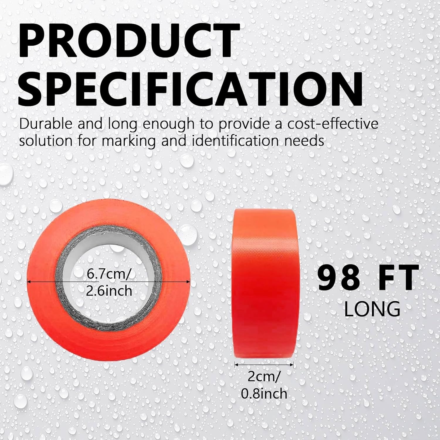 16 Pack Flagging Tape 8 Assorted Colors, Non-Adhesive Plastic Ribbon Neon Tapes, 0.78”x1600’ Marking Tape for Boundaries and Hazardous Areas, Tree Marking, Hunting, Trail Marking