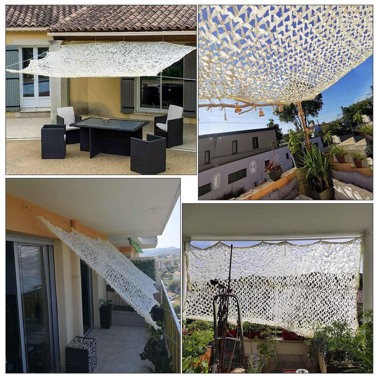 Red De Camuflaje Beige, 2x4/3x5/4x4/4x6/5x6m Malla De Camuflaje Exterior, Red De Camuflaje Militar para Protección Solar/Sombra/decoración, Accesorios Camuflaje,Beige-7x8m(23 * 26.2ft)