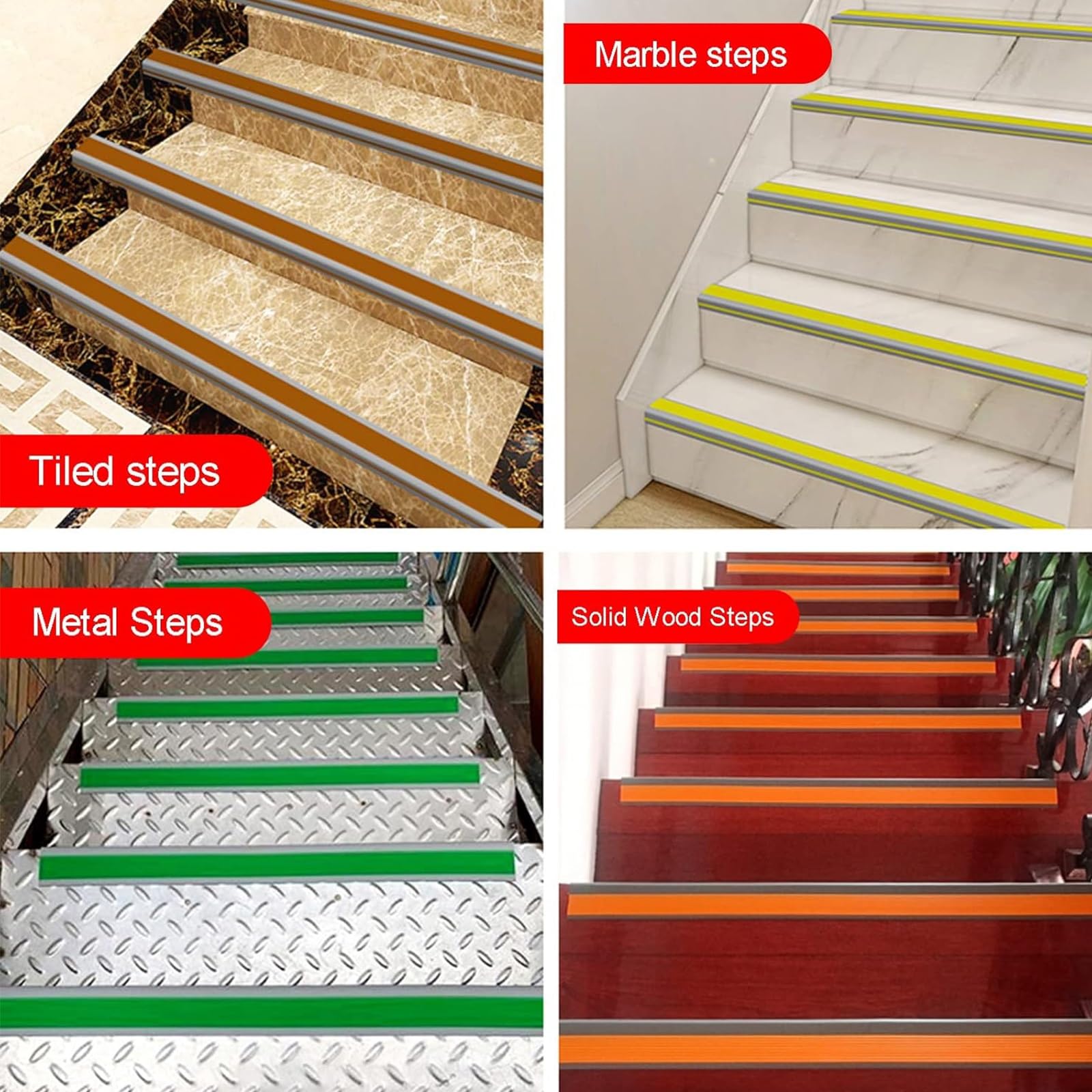 Perfil De Borde De Escalera Tira De Transición De Borde De Escalera Antideslizante Esquina for Cantos Tira De Umbral De Escalera De Protección De Esquina En Forma De L for Cantos Escaleras Tiras(Yello