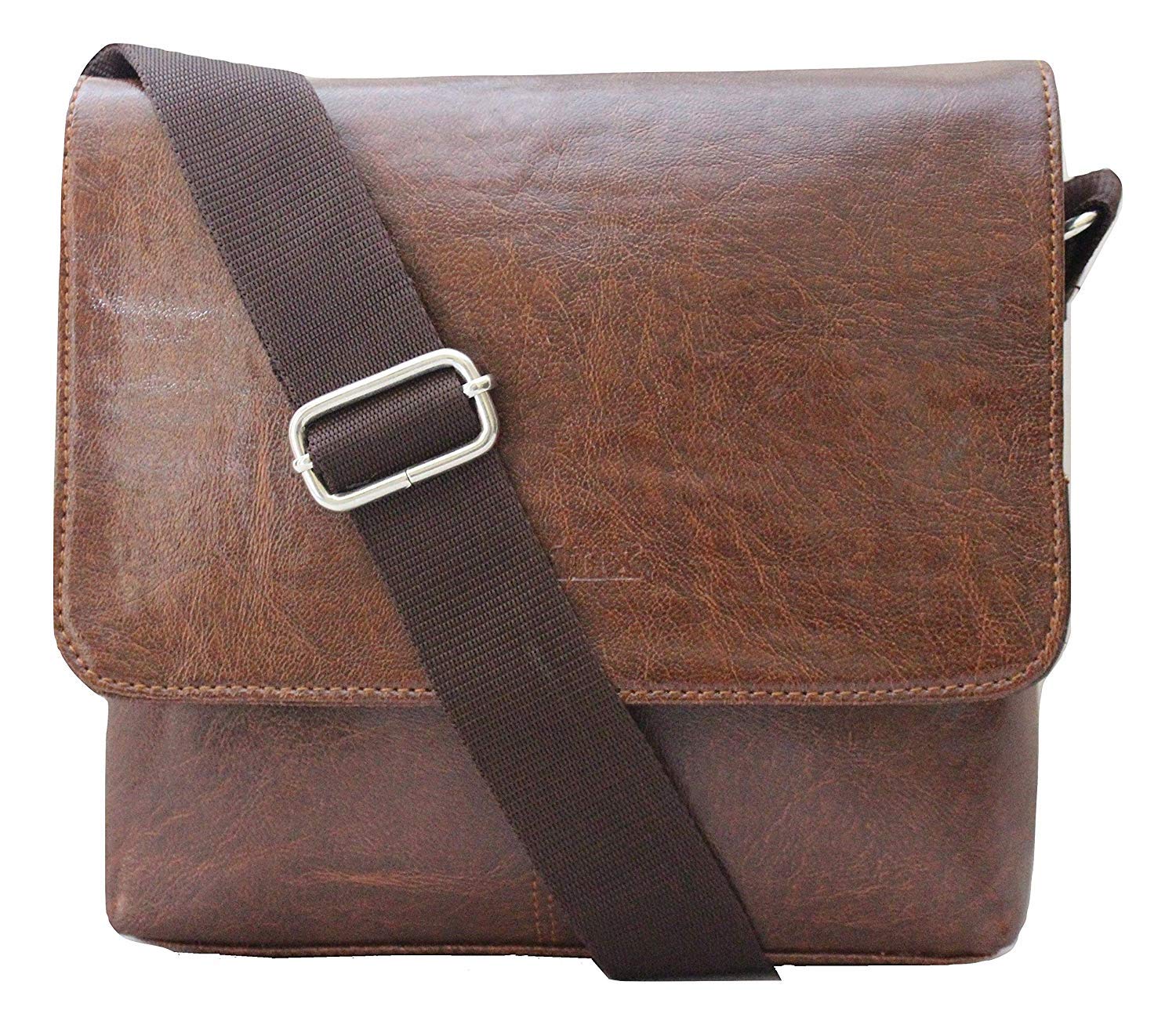 Sphinx Artificial Leather Cross-Body Sling Bag for Men/Boys - (Tan, Small)