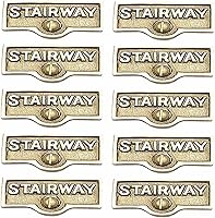 Vista 31 de Placa de interruptor de suministro para renovadores, placa de pared con acabado de latón "UPSTAIRS