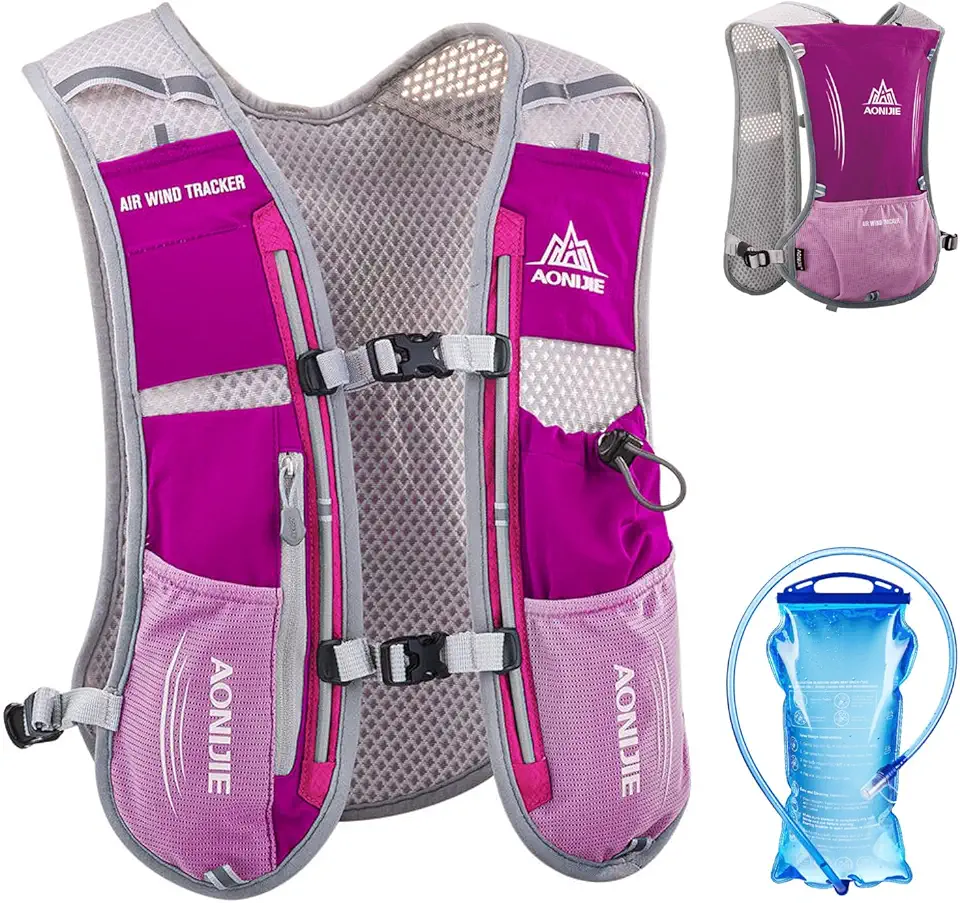 TRIWONDER Mochila de hidratação 5L Marathoner Running Race Colete de hidratação