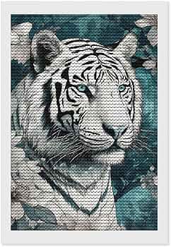 Amazon.com: QMNVBDS Tiger in Jungle Diamond Painting Diamond Art