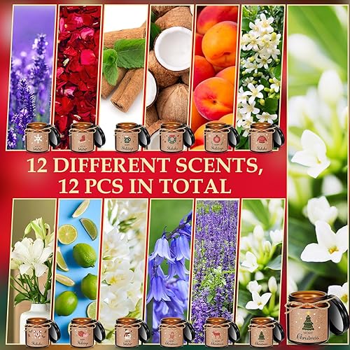 Miniatura 4 de 12 tarros de velas de Navidad, velas perfumadas, regalos de Navidad para mujeres, velas de aromaterapia para el hogar, Navidad, cumpleaños, yoga