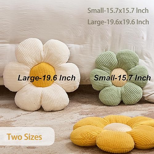 Miniatura 2 de Almohada de flores en forma de cojín decorativo de margaritas para cama, bonita almohada de suelo de flores, cojín de asiento suave, cojín rosa de