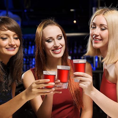 Miniatura 4 de Paquete de 40 vasos de chupito de base pesada, juego de vasos de chupito de whisky de 1.4 onzas, vasos de vidrio pequeños para licor de licor, bar,