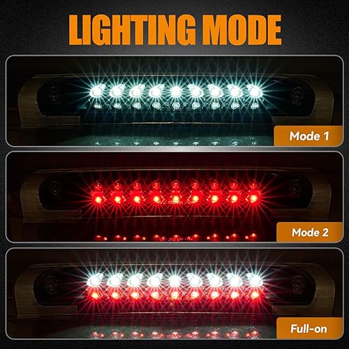 Miniatura 65 de Tercera tercera luz de freno para Chevy Silverado 1999-2006/GMC Sierra 1500 2500 3500HD, 2007 Silverado/Sierra Classic Modelo LED Time Tunnel